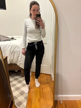 Figs Black Drawstring Scrub Joggers